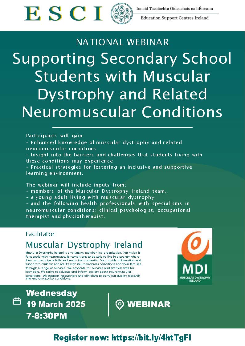 ESCI Muscular Dystrophy Ireland Webinar 2025