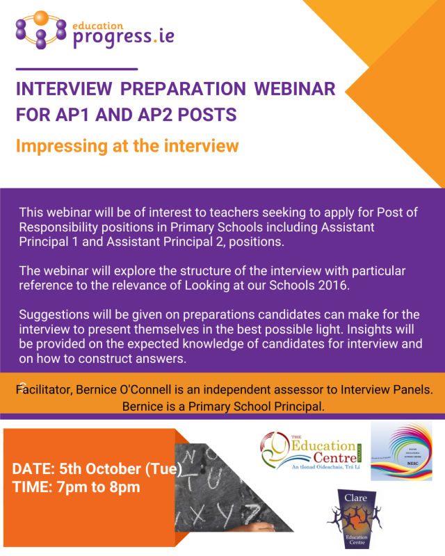 Interview Preparation webinar for ap1 and ap2 posts Clare Tralee Navan ECs 1 2