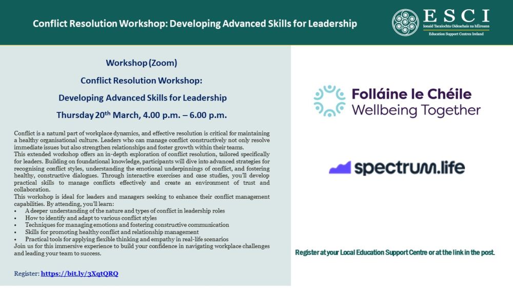 conflict resolution workshop 20th mar