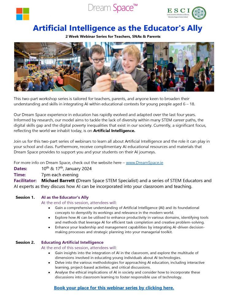 dream space ai webinars spring 2024 