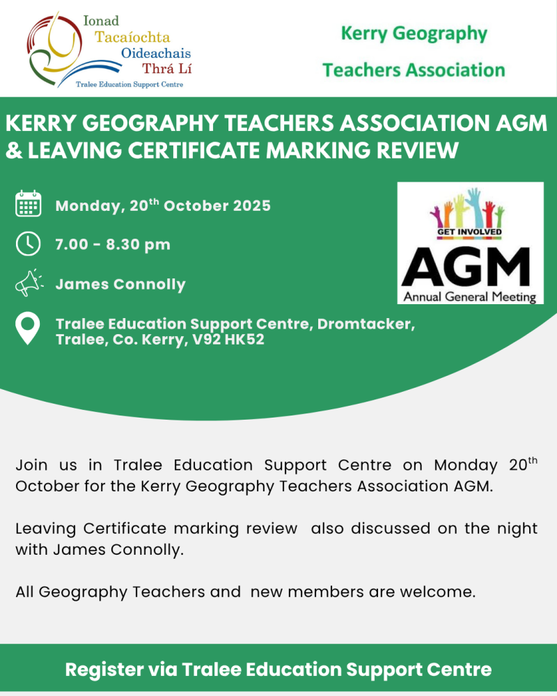 kerry geography teachers association agm leaving certificate marking review 1