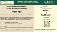 25TRA160 NEPS Webinar Series - Term 2: Introducing Trauma informed practice - the stress factor getting the balance right (P & PP)