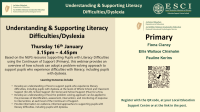 25TRA158 NEPS Webinar Series - Term 2: Understanding & Supporting Literacy Difficulties / Dyslexia (P)