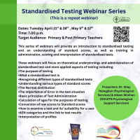 26TRA370 Standardised Testing Webinar Series (Repeat Webinar)