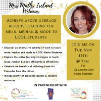 24TRA582 Achieve above average results teaching the Mean, Median & Mode to LCOL Students